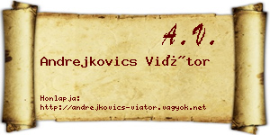 Andrejkovics Viátor névjegykártya